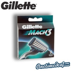 One Time Deal - Gillette Mach 3 Mesjes 8 Stuks One Time Deal - Gillette Mach 3 Mesjes 8 Stuks
