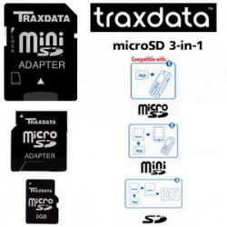 One Time Deal - Traxdata 4Gb Micro Sdhc Pro Class 6 + Adapter