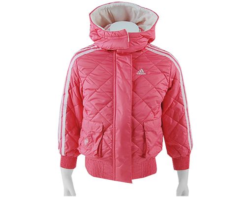 Avantisport - Adidas - Adigirl Q4 Jacket - High Pink/white Avantisport - Adidas - Adigirl Q4 Jacket - High Pink/white