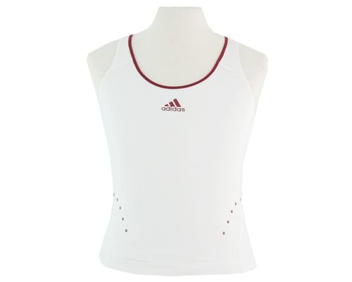 Avantisport - Adidas - W Comp Top - White/cherrwood Avantisport - Adidas - W Comp Top - White/cherrwood