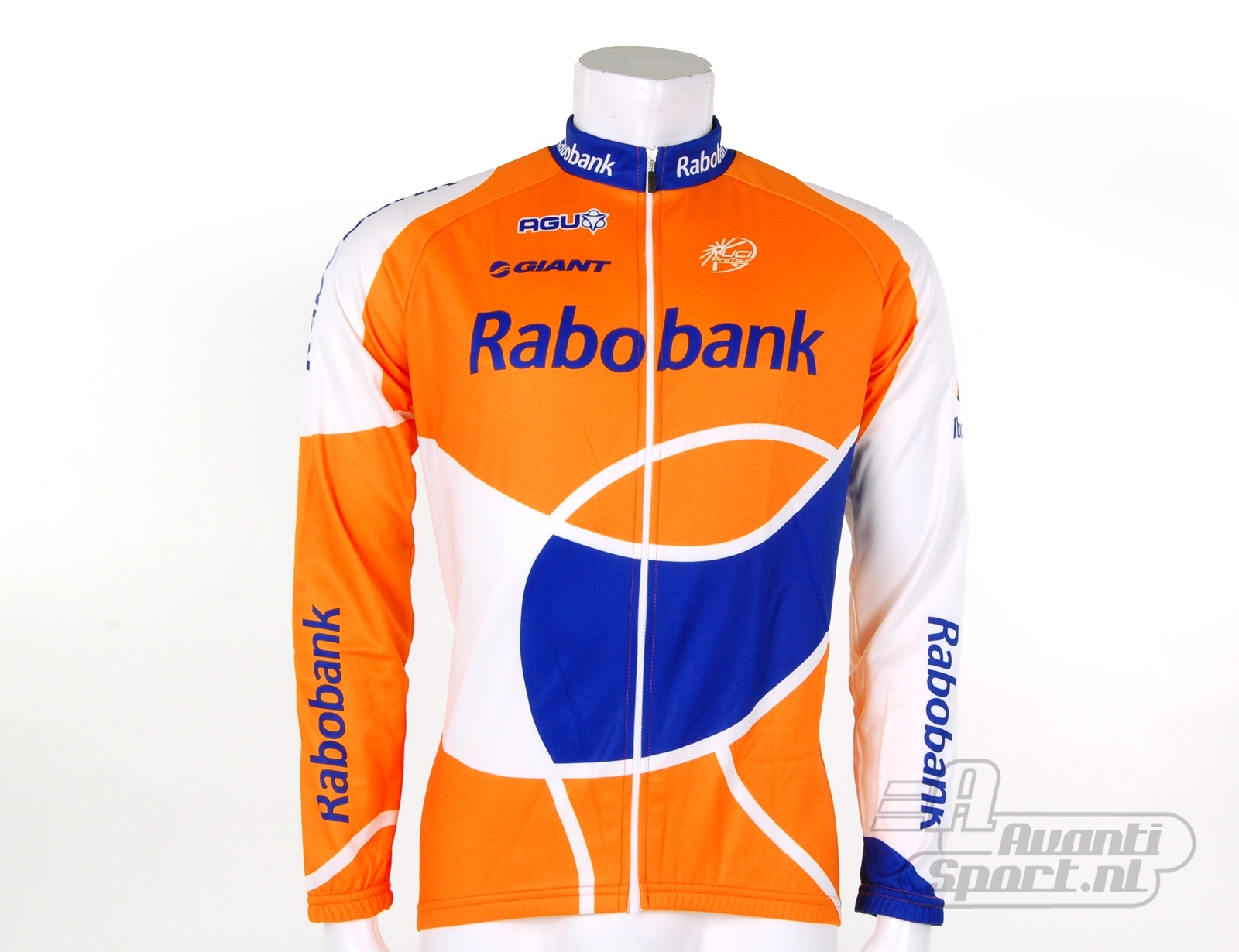 Avantisport - Agu - Shirt Lm Peaks Snow Rabobank - Orange/blue/white Avantisport - Agu - Shirt Lm Peaks Snow Rabobank - Orange/blue/white