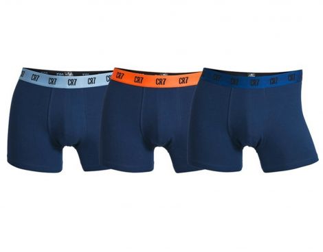 Avantisport - CR7 - Mens Basic Trunk 3 Pack - Blauwe Boxershorts Avantisport - CR7 - Mens Basic Trunk 3 Pack - Blauwe Boxershorts
