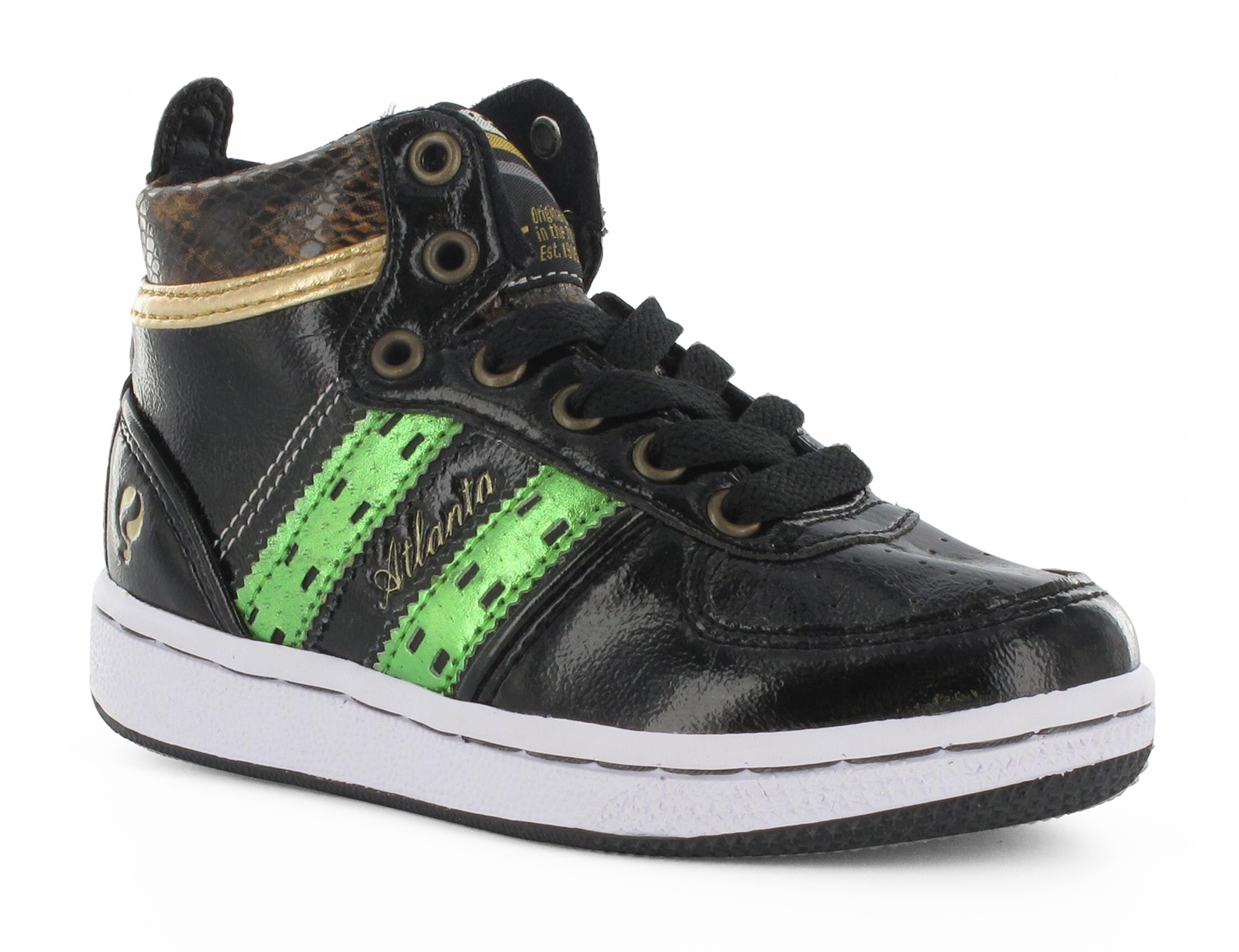 Avantisport - Quick - Atlanta Junior Lace - Black/green Avantisport - Quick - Atlanta Junior Lace - Black/green