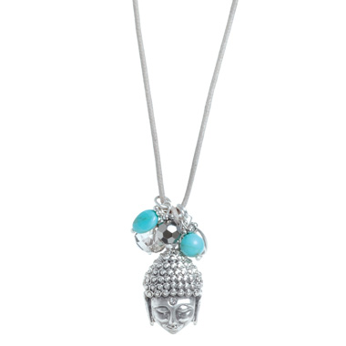 Blokker - A&C Buddha collier verzilverd 80cm Blokker - A&C Buddha collier verzilverd 80cm