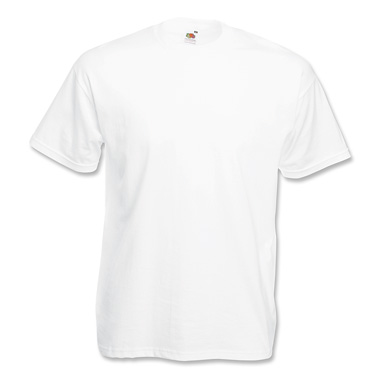 Blokker - Fruit of the Loom wit T-shirt met ronde hals set van 6