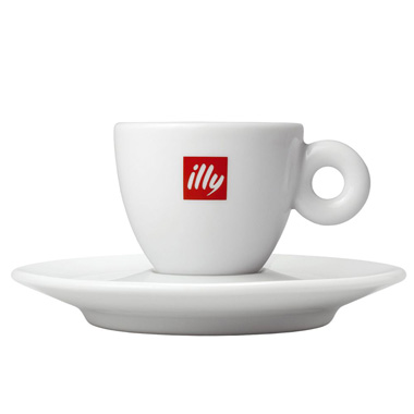 Blokker - Illy espresso kop en schotel 2 sets