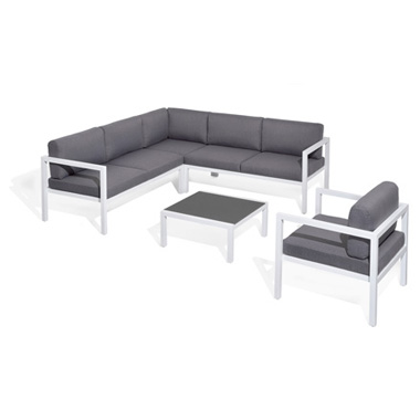 Blokker - Lounge hoekset Maserata antraciet Blokker - Lounge hoekset Maserata antraciet