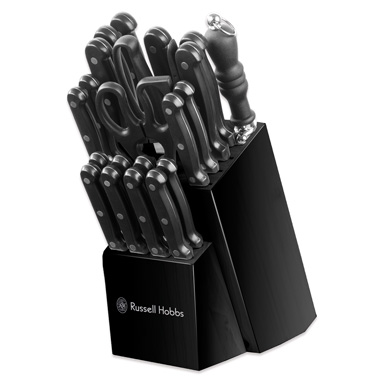 Blokker - Russell Hobbs messenset met messenblok 22-Delig Blokker - Russell Hobbs messenset met messenblok 22-Delig