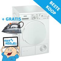 Bobshop - Siemens WT44W361NL Incl gratis strijkijzer!