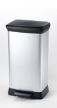 Bol.com - Curver Decobin Pedaalemmer 50 L Grijs Metallic/zwart