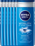 Bol.com - Nivea Men Douchegel Vitality Fresh - 6X 250 Ml - Voordeelverpakking Bol.com - Nivea Men Douchegel Vitality Fresh - 6X 250 Ml - Voordeelverpakking