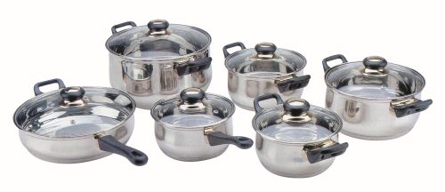 Buy This Today - 12 Delige Rvs Edelstalen Pannenset Met Glazen Deksels Buy This Today - 12 Delige Rvs Edelstalen Pannenset Met Glazen Deksels