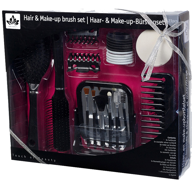 Buy This Today - Haar- en make-up borstelset zwart Buy This Today - Haar- en make-up borstelset zwart