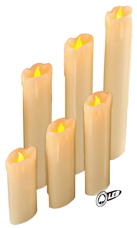 Buy This Today - LED Kaarsen set van 6 met echt was/druip effect Buy This Today - LED Kaarsen set van 6 met echt was/druip effect