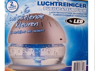 Buy This Today - Luchtbevochtiger En Ionisator Met 6 Kleuren Led Licht Buy This Today - Luchtbevochtiger En Ionisator Met 6 Kleuren Led Licht