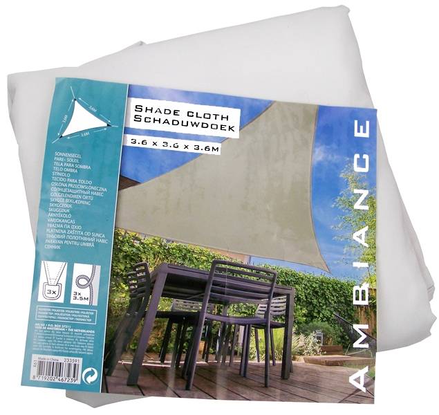 Buy This Today - Luxe Schaduwdoek wit 3.6m x 3.6m x 3.6m Buy This Today - Luxe Schaduwdoek wit 3.6m x 3.6m x 3.6m