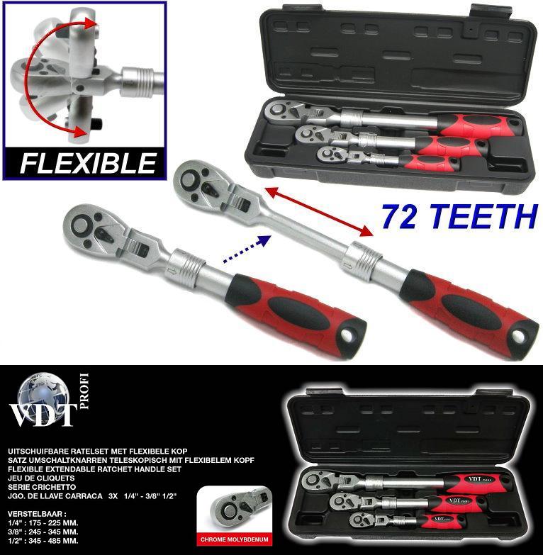 Buy This Today - Professionele Uitschuifbare Ratelset 3 Delig Met Flexibele Kop Buy This Today - Professionele Uitschuifbare Ratelset 3 Delig Met Flexibele Kop