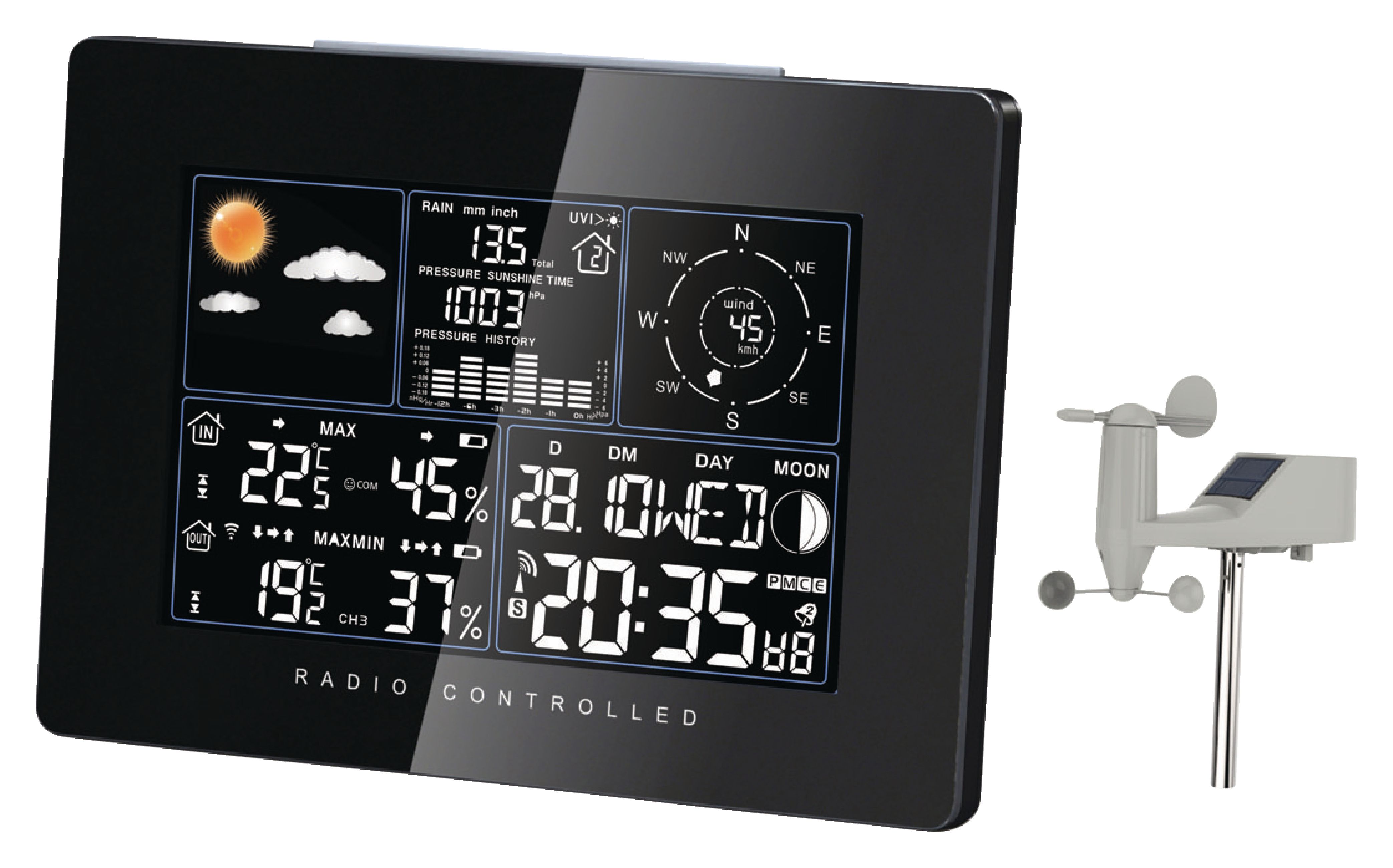 Buy This Today - Solar Weerstation Binnen en Buiten Zwart Buy This Today - Solar Weerstation Binnen en Buiten Zwart