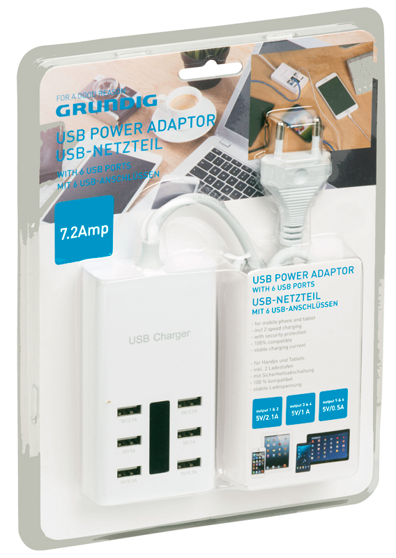 Buy This Today - USB-voedingsadapter met 6 poorten: meerdere telefoons en tablets opladen Buy This Today - USB-voedingsadapter met 6 poorten: meerdere telefoons en tablets opladen