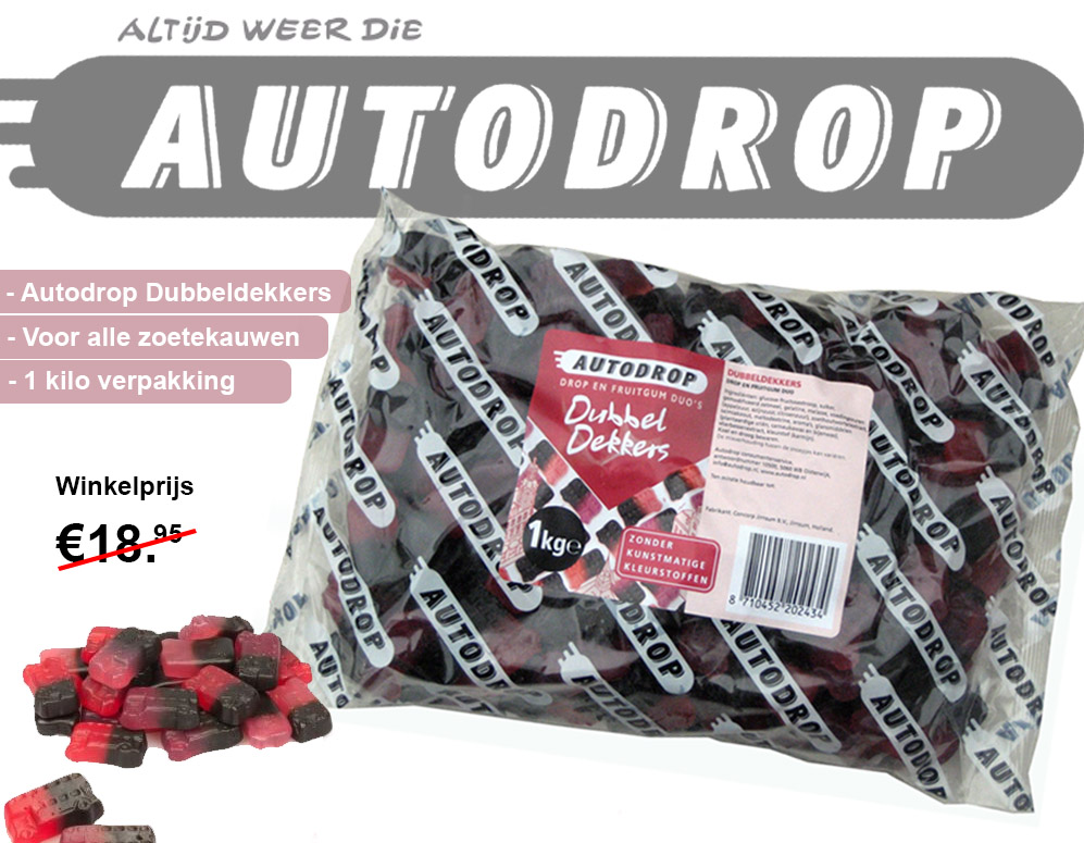 Click to Buy - 1 KG Autodrop Dubbeldekkers Click to Buy - 1 KG Autodrop Dubbeldekkers