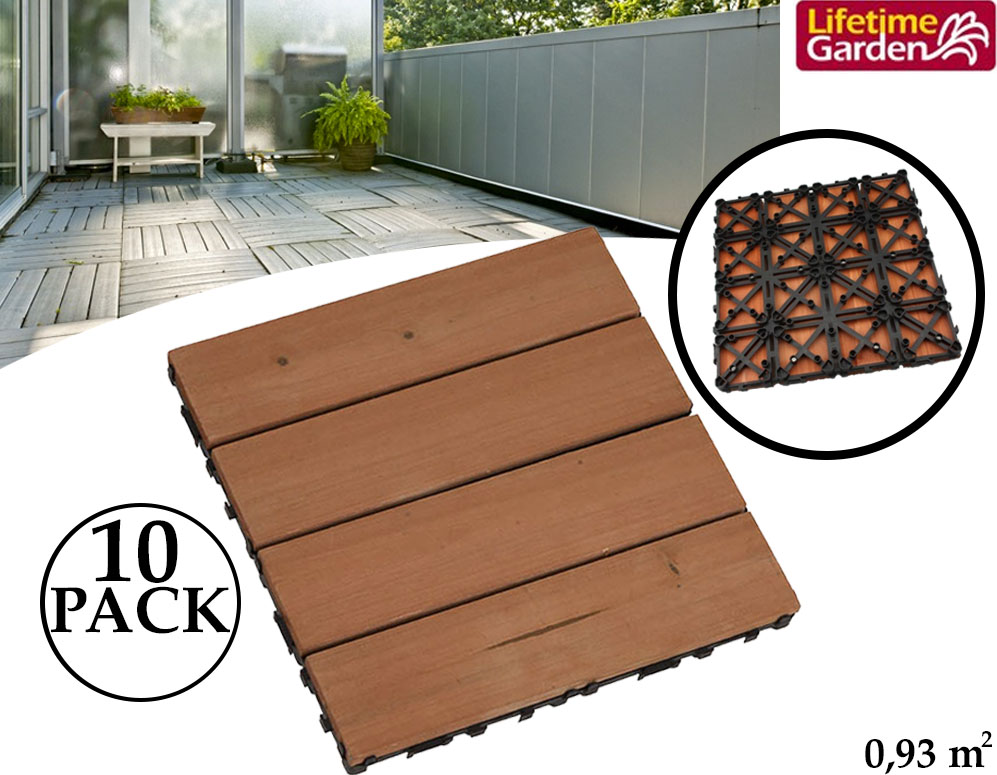 Click to Buy - 10-pack Lifetime Hardhouten Terrastegels