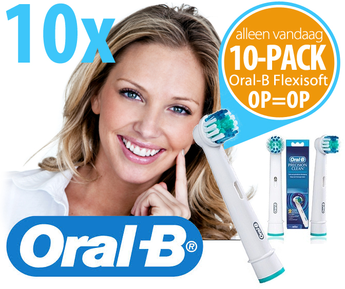 Click to Buy - 10-Pack Oral-B Borstels Precision Clean Flexisoft
