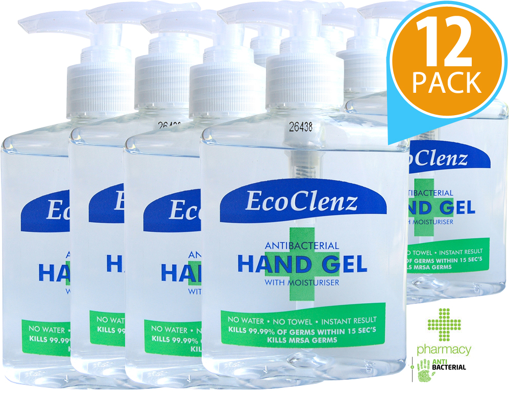 Click to Buy - 12 FLESJES ECOCLENZ ANTI BACTERIELE HANDGEL