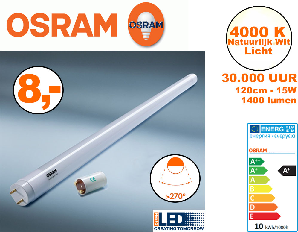 Click to Buy - 120cm Osram LED TL-buis met Natuurlijk Wit Licht Click to Buy - 120cm Osram LED TL-buis met Natuurlijk Wit Licht