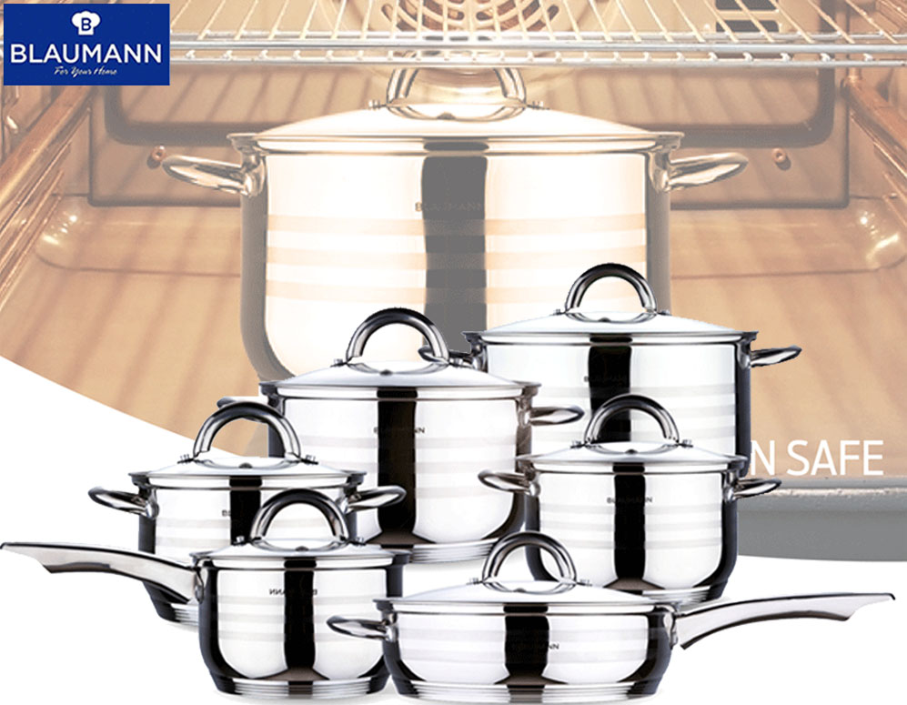 Click to Buy - 12-Delige Blaumann Pannenset Click to Buy - 12-Delige Blaumann Pannenset