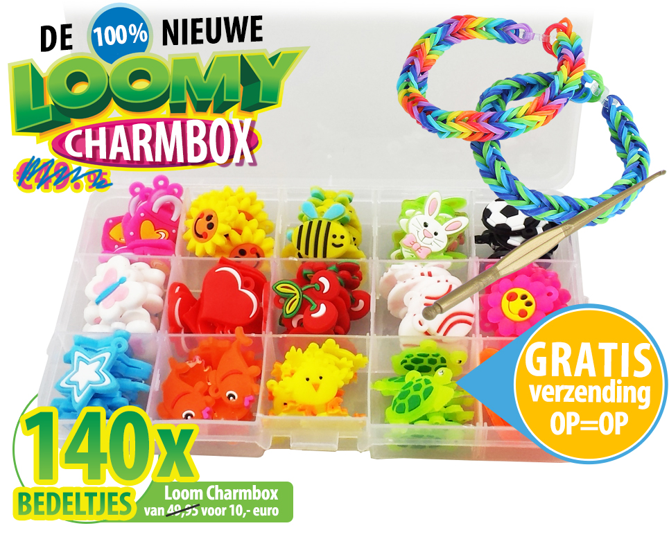 Click to Buy - 140 Loom Charms in Luxe Opbergdoos Click to Buy - 140 Loom Charms in Luxe Opbergdoos