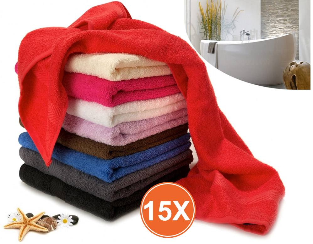 Click to Buy - 15 stuks handdoeken (Hotelkwaliteit)