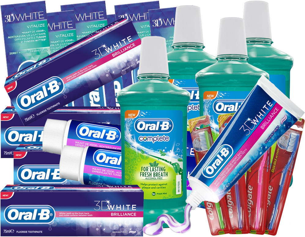 Click to Buy - 18-delige Oral-B 3D White Pakket (OP=OP)