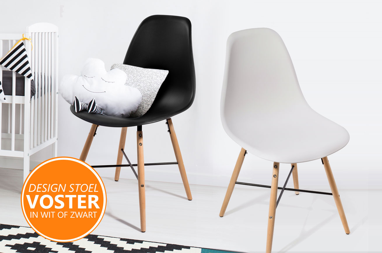 Click to Buy - 2- of 4-pack Voster Designer Stoelen Click to Buy - 2- of 4-pack Voster Designer Stoelen