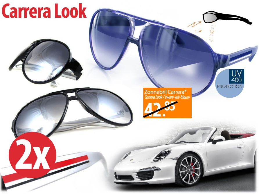 Click to Buy - 2 stuks - Carrera Look Zonnebrillen Click to Buy - 2 stuks - Carrera Look Zonnebrillen