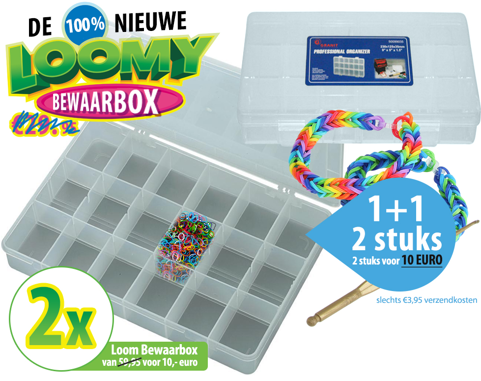 Click to Buy - 2 Stuks Opberg / Bewaarboxen (Loom) Click to Buy - 2 Stuks Opberg / Bewaarboxen (Loom)