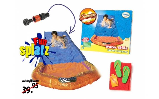 Click to Buy - 2 stuks Waterglijbaan van 5 meter Click to Buy - 2 stuks Waterglijbaan van 5 meter