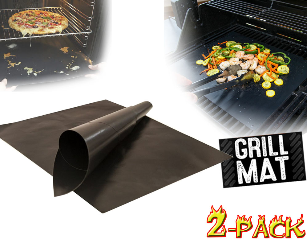 Click to Buy - 2-pack Grill Bescherming Matten Click to Buy - 2-pack Grill Bescherming Matten