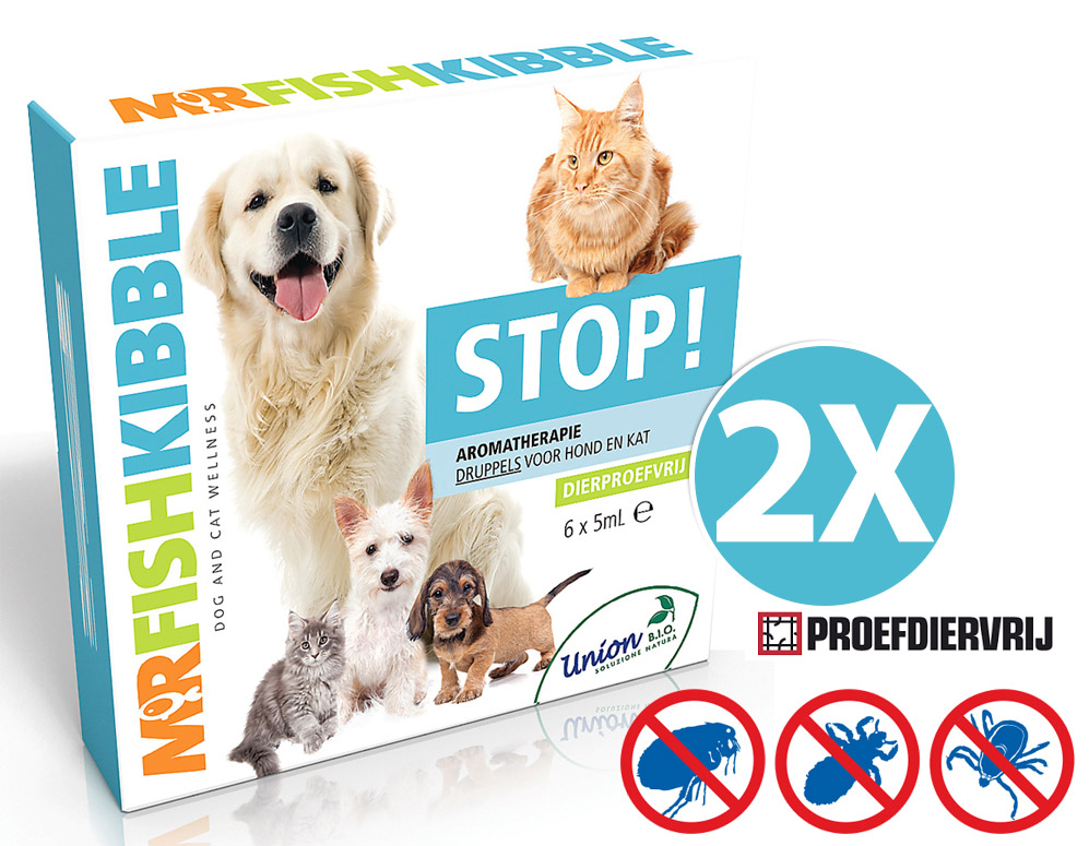 Click to Buy - 2-pack MrFishKibble STOP! Anti vlooien en teken