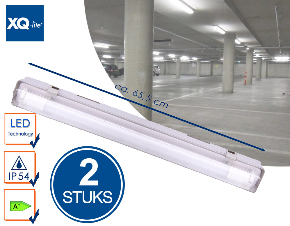 Click to Buy - 2-Pack XQ-Lite TL-LED Lamp met Armatuur 60cm Click to Buy - 2-Pack XQ-Lite TL-LED Lamp met Armatuur 60cm