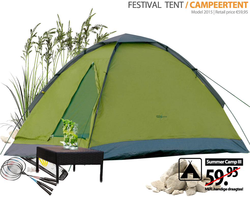 Click to Buy - 2-Persoons Koepeltent (Sum. CAMP III) Click to Buy - 2-Persoons Koepeltent (Sum. CAMP III)