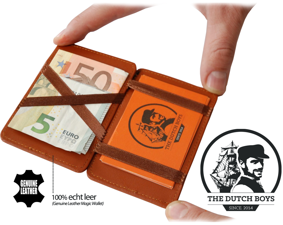 Click to Buy - 2x Echt Leren Magic Wallet Portemonnee Click to Buy - 2x Echt Leren Magic Wallet Portemonnee