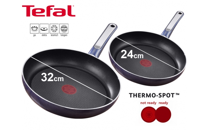 Click to Buy - 2x Tefal Koekenpan 24cm + 32cm Click to Buy - 2x Tefal Koekenpan 24cm + 32cm
