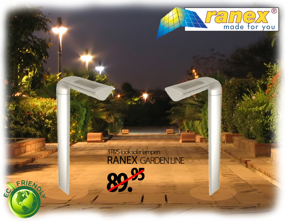 Click to Buy - 3 stuks Ranex Solar Tuin LED Lampen