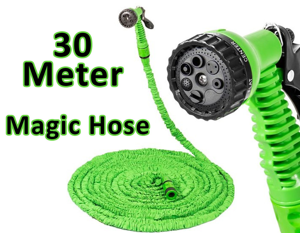 Click to Buy - 30 M Uitrekbare Tuinslang met Sproeikop Click to Buy - 30 M Uitrekbare Tuinslang met Sproeikop