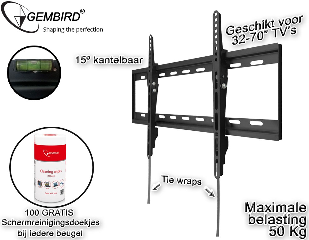 Click to Buy - 32-70 inch TV Muurbeugel met Tilt Functie Click to Buy - 32-70 inch TV Muurbeugel met Tilt Functie