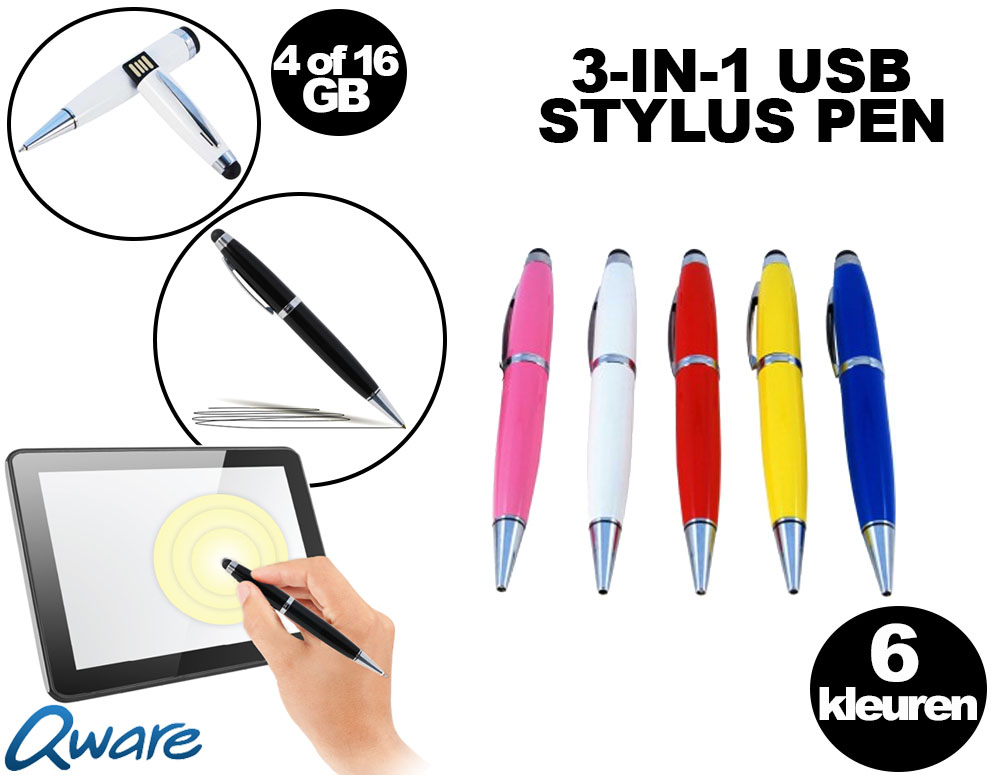 Click to Buy - 3-in-1 USB Stylus Pen