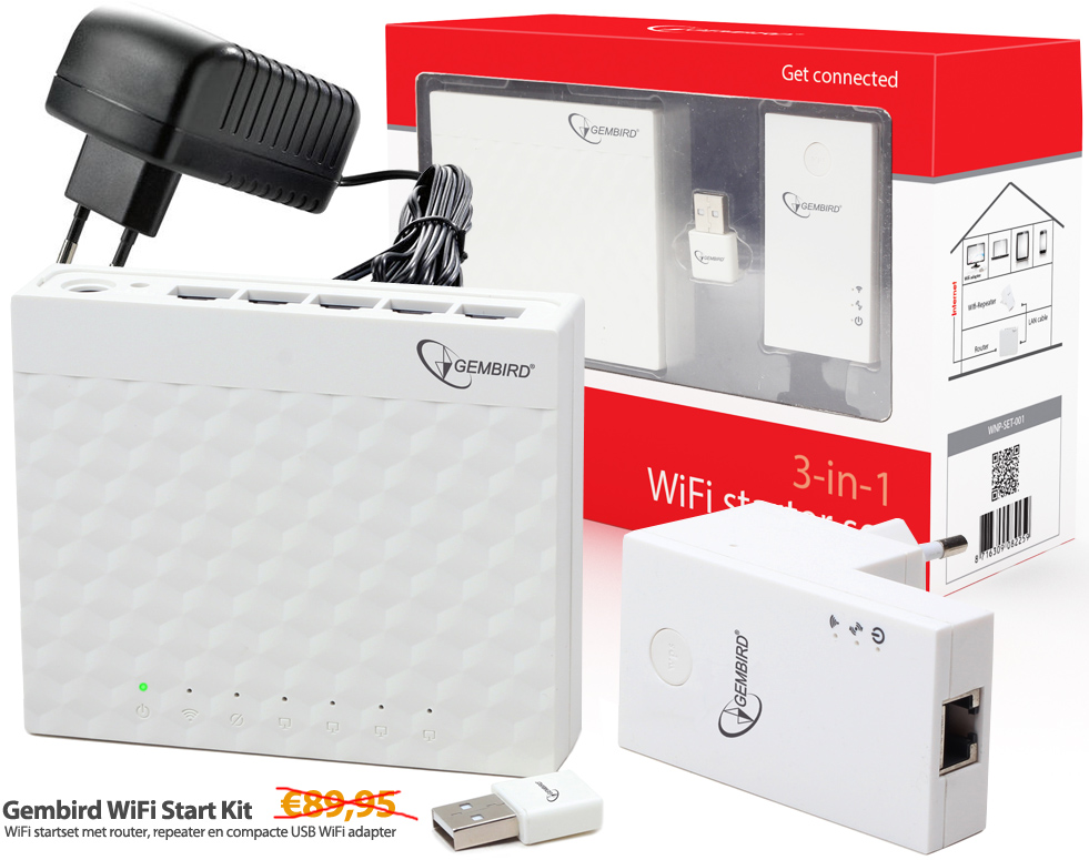 Click to Buy - 3-in-1 WIFI Kit - Overal in huis snel draadloos internet!
