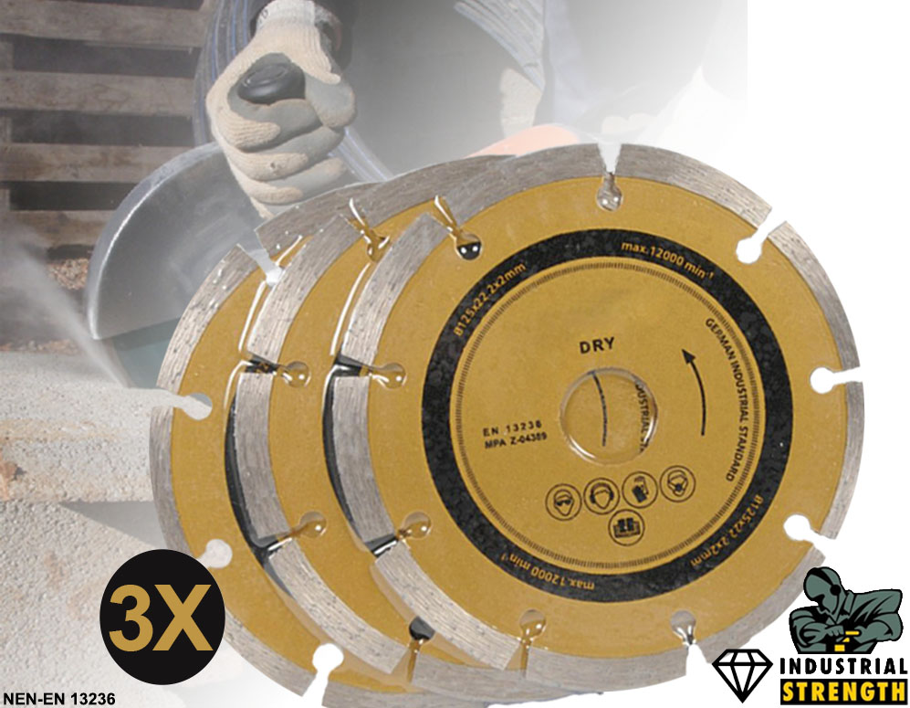 Click to Buy - 3-pack Diamant Slijpschijven (Industriele Kwaliteit) Click to Buy - 3-pack Diamant Slijpschijven (Industriele Kwaliteit)