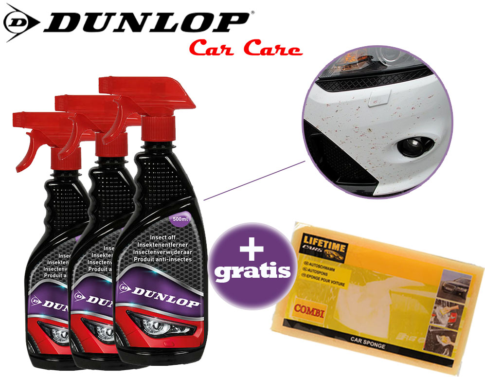 Click to Buy - 3-pack Dunlop Insectenverwijderaar voor Auto's Click to Buy - 3-pack Dunlop Insectenverwijderaar voor Auto's