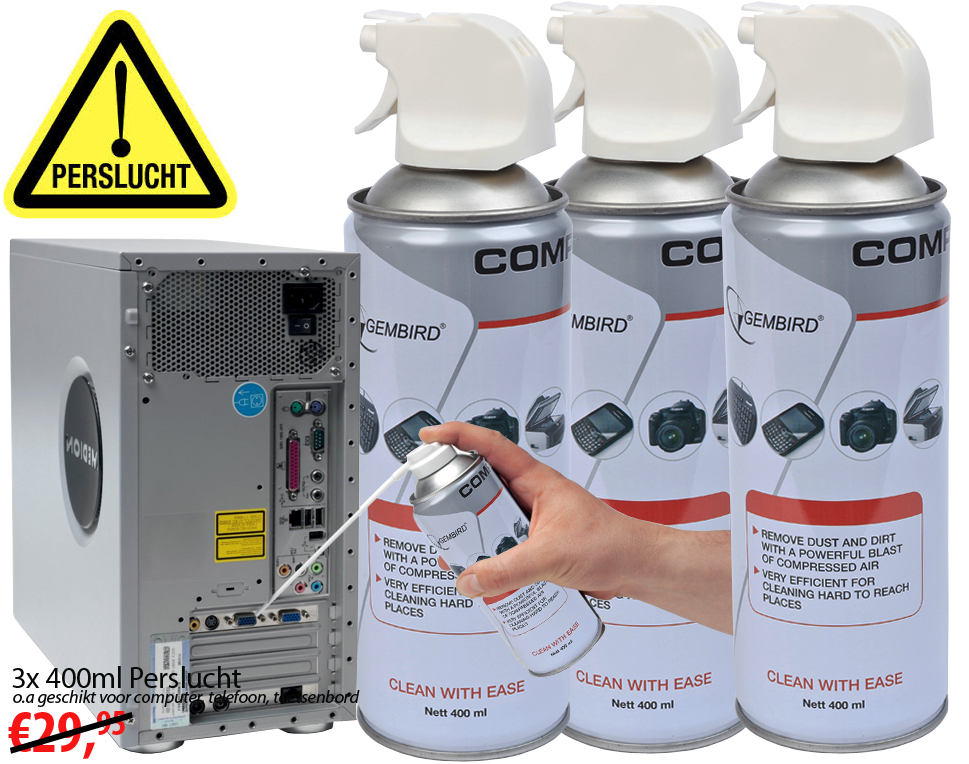 Click to Buy - 3x 400ml Perslucht Electronica Reiniger Click to Buy - 3x 400ml Perslucht Electronica Reiniger